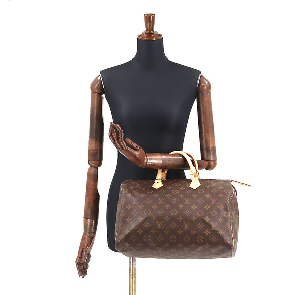 Louis Vuitton Monogram Speedy 35 Hand Bag Brown - Picture 9 of 9